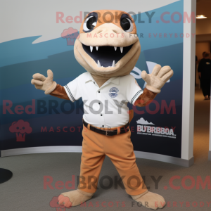 Tan Barracuda maskot...