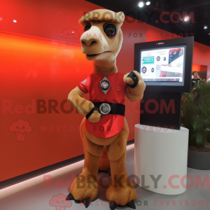Red Camel maskot kostume...