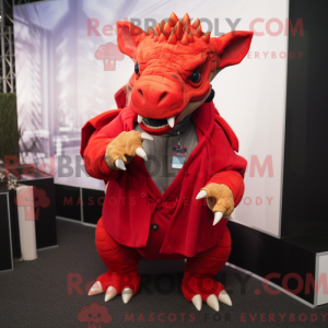 Rød Triceratops...