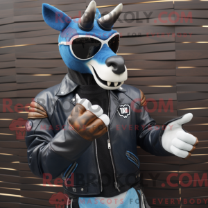Blauw Okapi-mascottekostuum...
