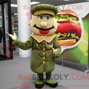 Oliven hamburger maskot...