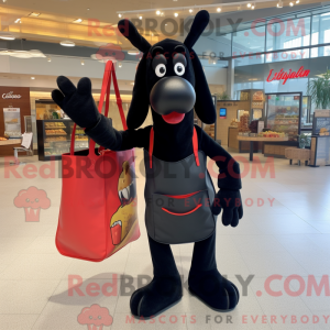 Black Hot Dog mascot...