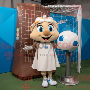 Tan Soccer Goal maskot...