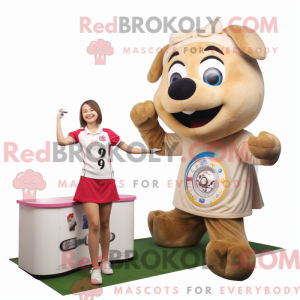 Tan Soccer Goal maskot...