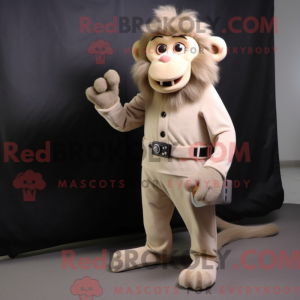 Mascotte de babouin beige...
