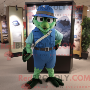 Green Blue Jay mascot...