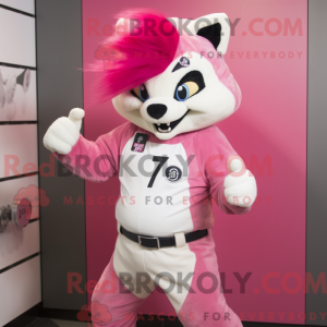 Roze Skunk-mascottekostuum...