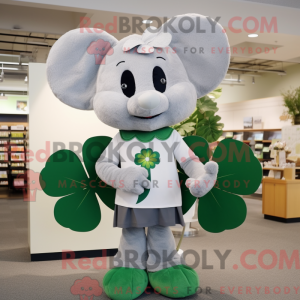 Grå Firkløver maskot...