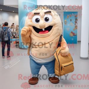 Tan Croissant maskot...