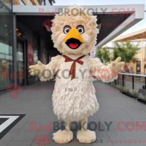 Beige Fried Chicken mascot...