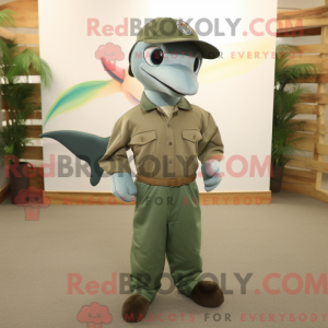 Olive Dolphin maskot...