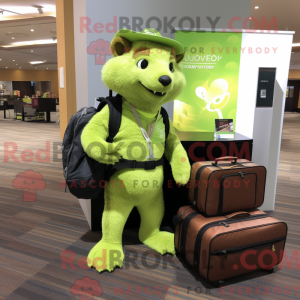 Lime Green Mongoose mask...