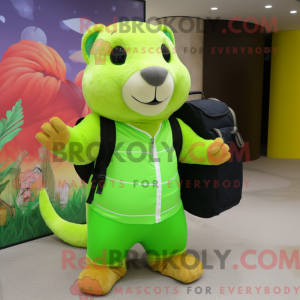 Lime Green Mongoose mask...