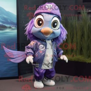 Lavendel Betta Fish maskot...
