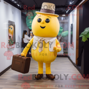 Gul majroe maskot kostume...