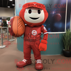 Rød Astronaut maskot...