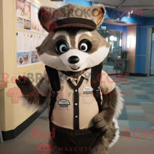 Tan Vaskebjørn maskot...