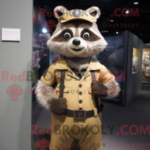 Tan Raccoon-mascottekostuum...