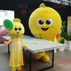 Citrongul bordtennisbord...
