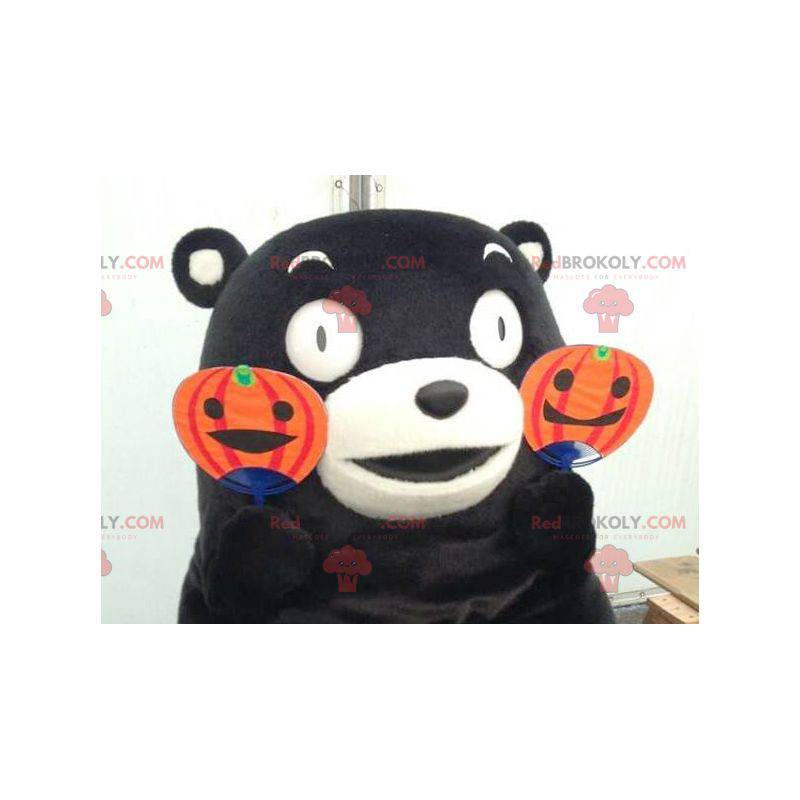 Mascote urso preto e branco - Redbrokoly.com