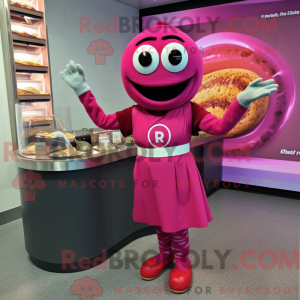 Magenta Bagels maskot...