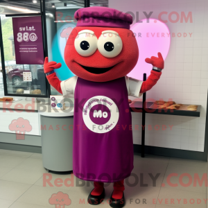 Magenta Bagels Maskottchen...