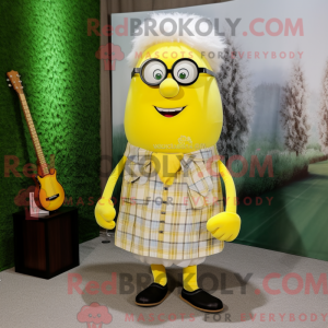 Citrongul sækkepibe maskot...