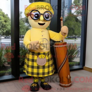 Citrongul sækkepibe maskot...