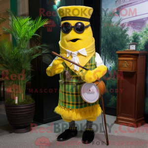 Citrongul sækkepibe maskot...