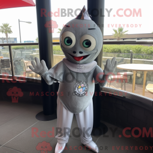Grå Ceviche maskot kostume...