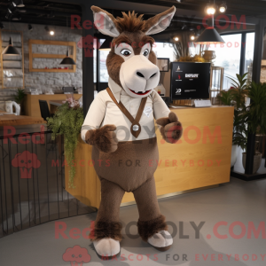Bruine ezel mascottekostuum...
