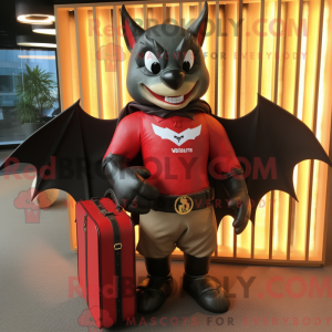 Rote Fledermaus Maskottchen...