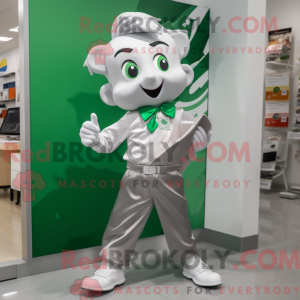Sølv irsk flag maskot...