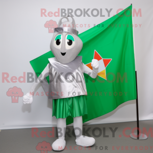 Sølv irsk flag maskot...