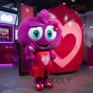 Magenta Heart maskot...