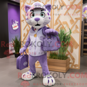 Lavendel Jaguar Maskottchen...