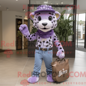 Lavendel Jaguar Maskottchen...