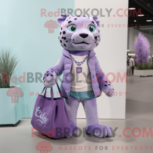 Lavendel Jaguar Maskottchen...