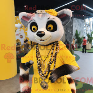 Geel Civet-mascottekostuum...