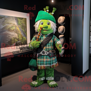 Grønn sekkepipe maskot...
