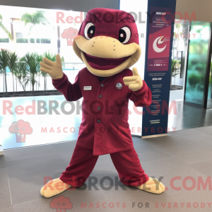 Maroon Python maskot...