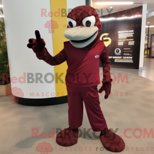 Maroon Python maskot...