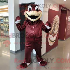 Maroon Python maskot...