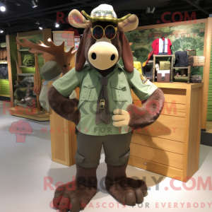 Olive Moose mascottekostuum...