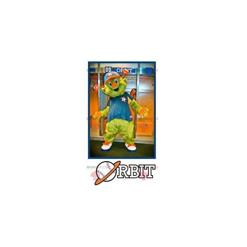 Mascotte de bonhomme vert tout poilu - Redbrokoly.com Mascotte de bonhomme vert tout poilu - Redbrokoly.com