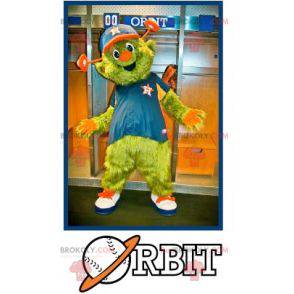 Mascote do boneco de neve verde e peludo - Redbrokoly.com