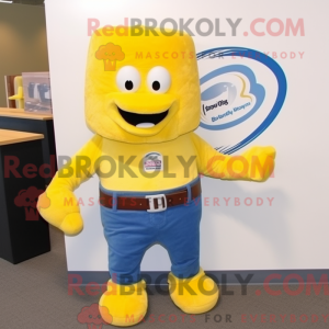 Máscara de gelo amarelo com...