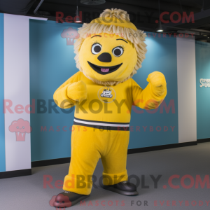 Máscara de gelo amarelo com...