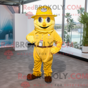 Máscara de gelo amarelo com...