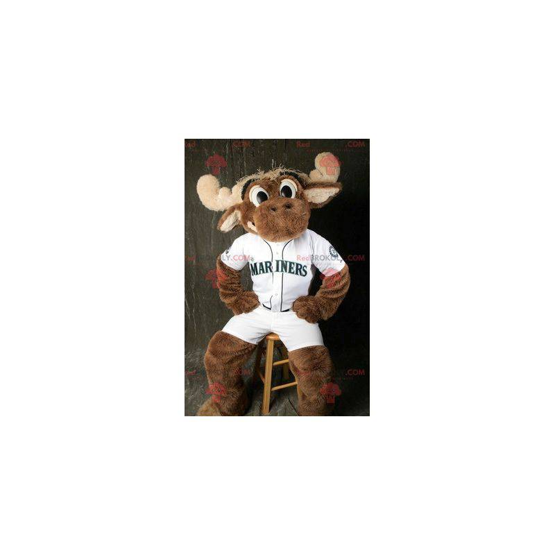 Mascotte de caribou d'élan marron - Redbrokoly.com